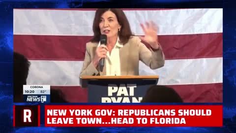 "Get out of town" New York Gov. Tells Republicans to Leave NY for Florida