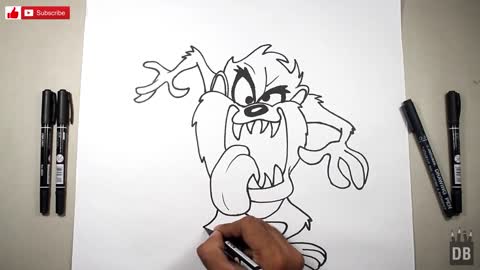 How to draw the Tazman Devil /Como dibujar el diablo de tazmania