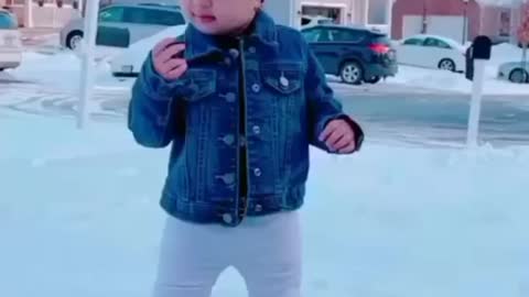Cute baby playing