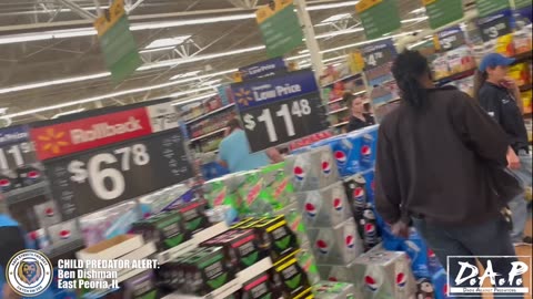 Child Predator tries to attack guys after being caught red handed in Morton, Illinois Walmart