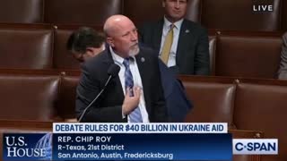 Chip Roy DESTROYS New 40 Billion Dollar Ukraine Bill