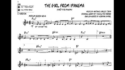 The Girl from Ipanema - Antonio Carlos Jobim Jazz Play Along