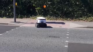 Helping a Starship Grocery Delivery Robot Cross Road Safely