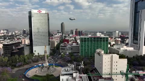 Blimp flies high in Mexico City to decry femicide rate