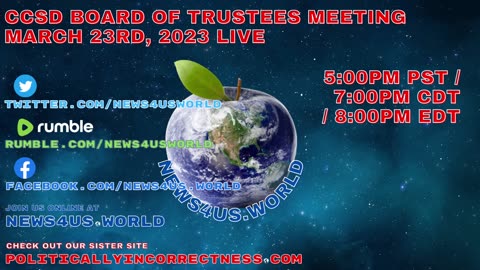 CCSD Board of Trustees Meeting March 23rd, 2023 LIVE