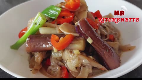 Easy Stir Fry Eggplant and Mushrooms Recipe! Superfoods protects you from Anemia and Diabetes!