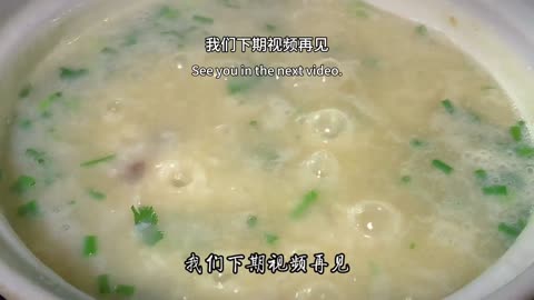Chinese food, teach you how to make Century egg and lean meat Congee. It's very delicious