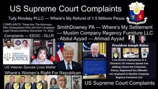 Tully Rinckey PLLC - Client Complaints - US Supreme Court Complaints - New York State Bar Complaints - President BongBong Marcos - President Duterte - Senator Raffy Tulfo - Manila Times - Manila Bulletin - Philippines Star - Michael Fallings Esq - TEXAS