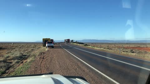 big rigs transporting houses along the Lincoln Highway from Port Augusta to Whyalla