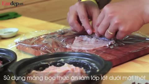 Món ăn ngon nhất Việt Nam 2017 - Món thăn lợn cuốn chả cốm chiên