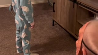 Little girl scared on Halloween