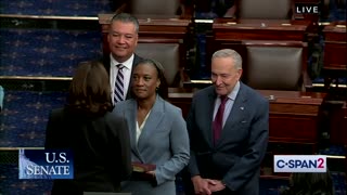 Kamala Harris Swears In Sen. Dianne Feinstein's Replacement