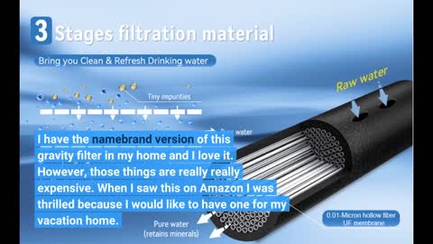 AquaEasy Stainless Steel Gravity Fed Water Filtration System-Overview