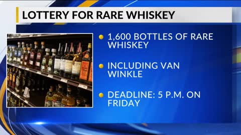 Pennsylvania opens lottery for nearly 1,600 bottles of rare whiskey, including Van Winkle