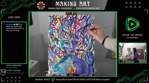 Live Painting - Making Art 1-3-24 - Spontaneous Art Vibes