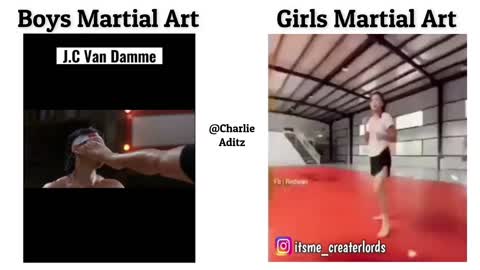 Boys Martial Art Vs Girls Martial Art !! Memes #viralmemes #meme