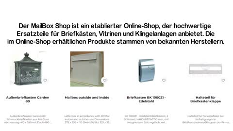 Briefkasten2012 - Der große Briefkastenersatzteilshop