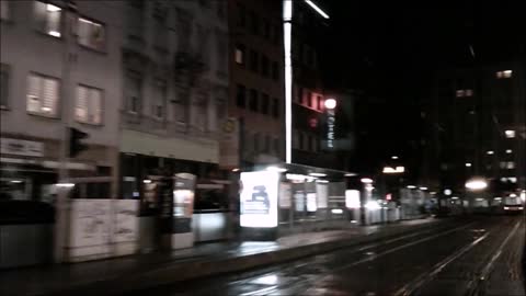 Rarity! With tram at night from Bad Dürkheim to Luisenpark Technoseum.