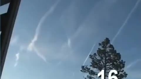 5 minute Time Lapse Video of Chemtrailing