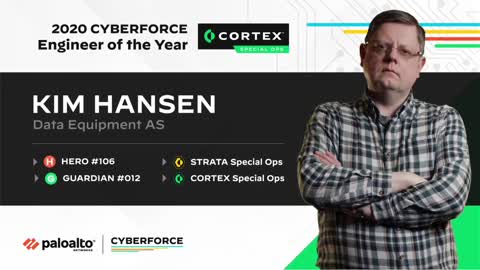 Kim Hansen - Palo Alto Networks 2020 Cyberforce Engineer of the Year Cortex