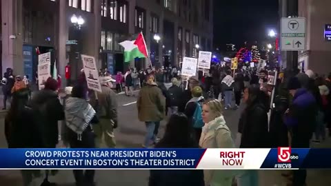 Hundreds protest Biden during presidential visit to Boston