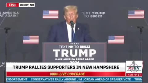 The COM OF COMMS PRESIDENT TRUMP IN DERRY NH - TIPPY TOP OCTOBER 23 2023