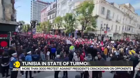 Tunisia- Massive protests against President, labour body holds show of strength - WION