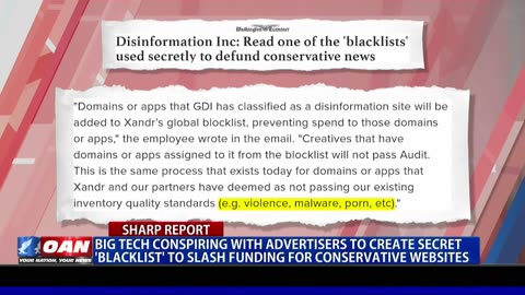 Big tech working with advertisers to create 'blacklist' to slash funding for conservative websites