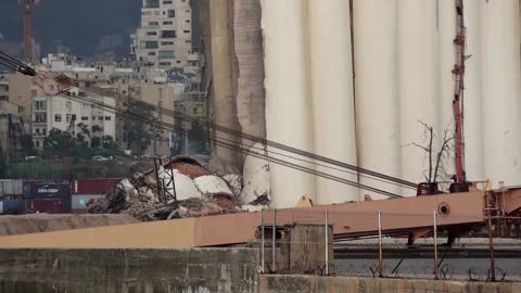 Part of Beirut silo complex collapses