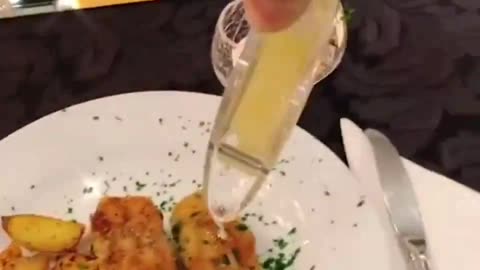lemon juice with glass