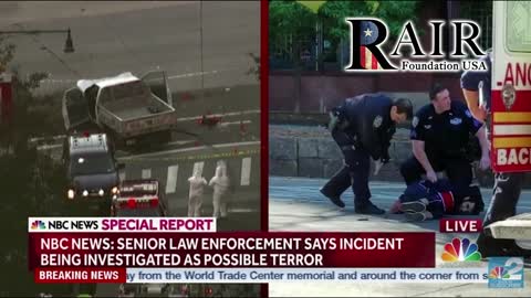 Jihadi yells allah hu ackbar after attacking people in Manhattan with truck and pellet gun