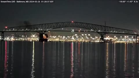 Baltimore Key Bridge Collapse in real time