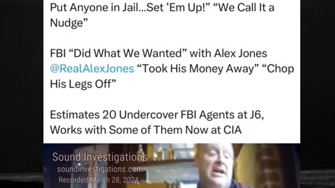CIA Former FBI Brags That They Can Put Anyone To Jail, Set 'Em Up.