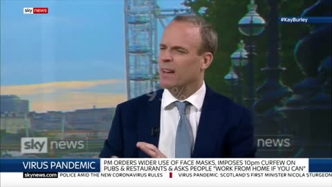 Dominic Raab: L'inganno della pandemia dei tamponi era già evidenre a settembre 2020