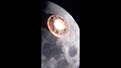 Asteroid Hitting The Moon! #lunarsurface #telescope #moon #asteroid #shortis