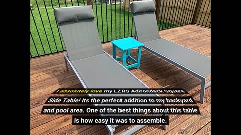 Customer Reviews: LZRS Adirondack Square Side Table, Pool Composite Patio Table,HDPE End Tables...