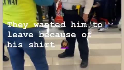 WOKE mall cop tells patron to take off JESUS T-shirt at MALL OF AMERICA in Minneapolis Minnesota
