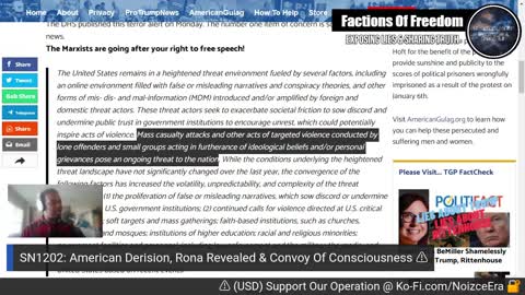 SN1202: American Derision, Rona Revealed & Convoy Of Consciousness | Factions Of Freedom
