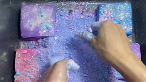 Asmr dyed colourfull gym chalk blocks@cama #ytshorts#viral🔥 #satisfying #relief🍁