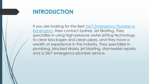Best 24/7 Emergency Plumber in Kensington