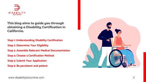 How To Get A Disability Certification In California