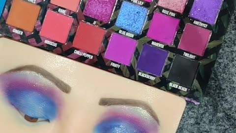 Pink & blue eye makeup look, eye makeup tutorial for beginners