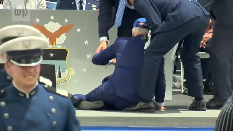 Biden falls at Air Force Academy graduation ceremony