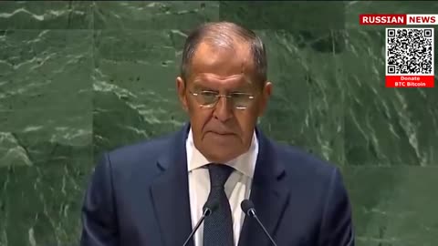 Lavrov's speech at the General Assembly of the United Nations. Russia. United States, New York
