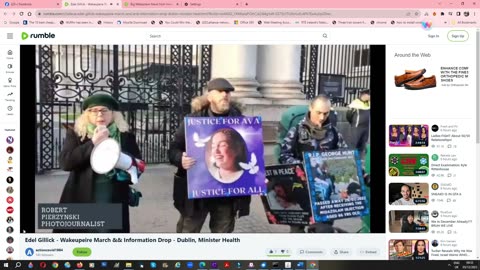 Edel Gillick-Wake Up Eire-Excess Deaths March at Government Departments (1-12-23)