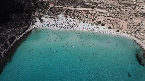 aerial view of the island of lampedusa sicily italy