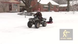 02-16-21 Lexington, KY Kids Work & Play in Snow