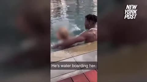 Fmr NFL Star Sticks His Bare Ass In Woman's Face Before Exposing His Junk In Hotel Pool In Dubai