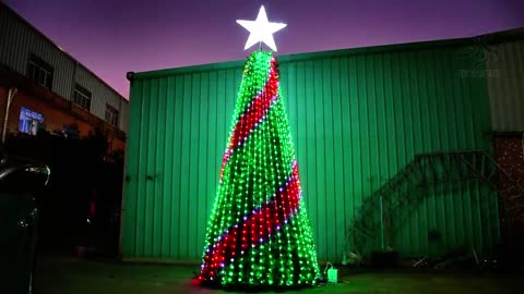 Programmable Christmas tree outdoor decoration showcase #Hoyechi #Christmas #christmastree #LED
