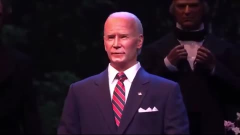 WTF? Disney has robot of Biden? Robot is idiot and says "Love kids jumping on my lap"